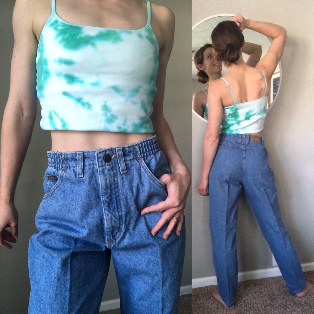 Vintage Blue High Rise Women Jeans
